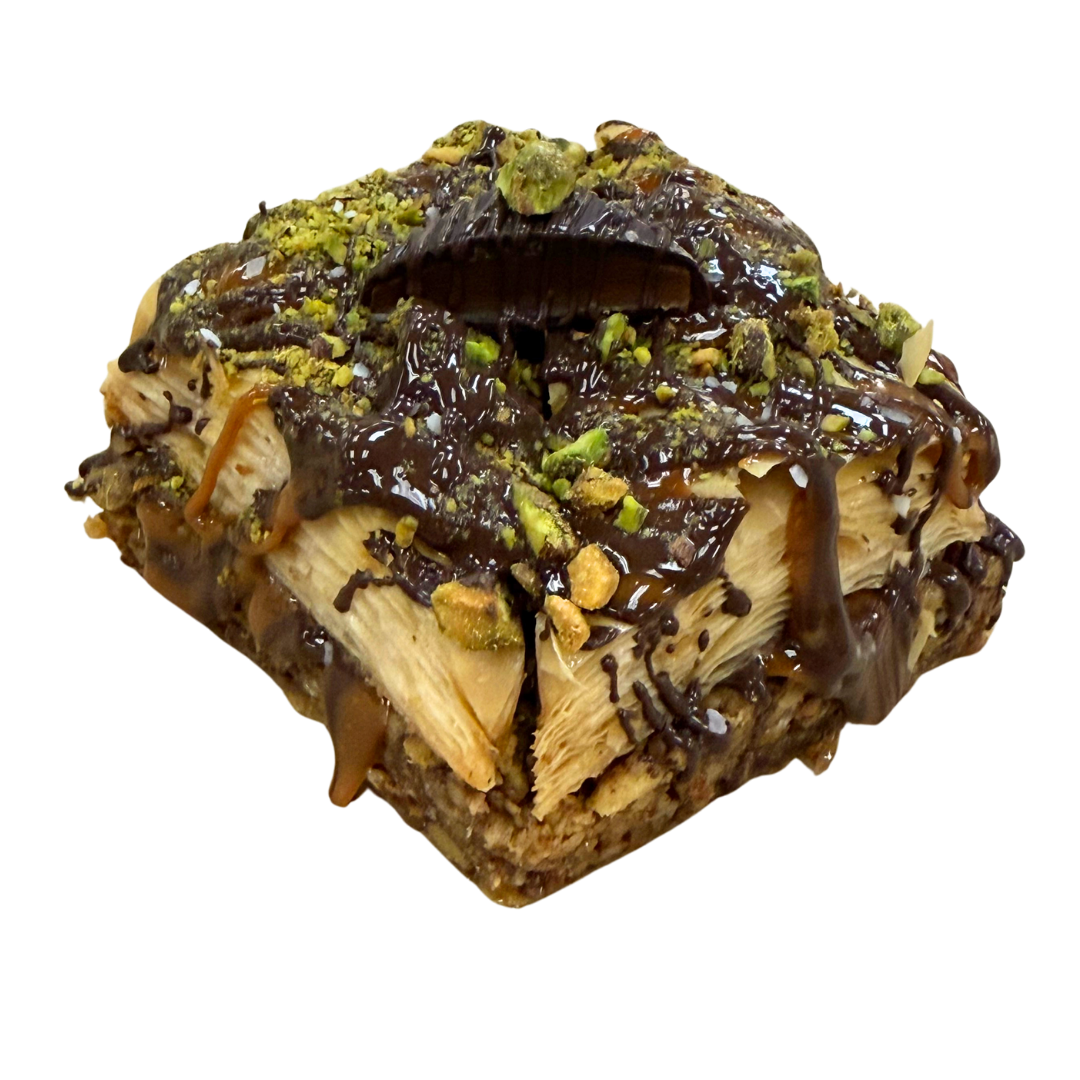 Caramel Dark Choc. Pistachio & Walnut